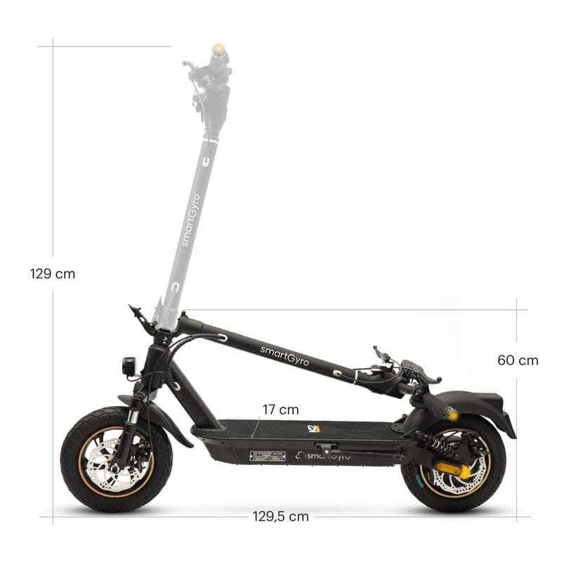 Dimensiones de SmartGyro K2 Pro XL Negro - Patinete eléctrico