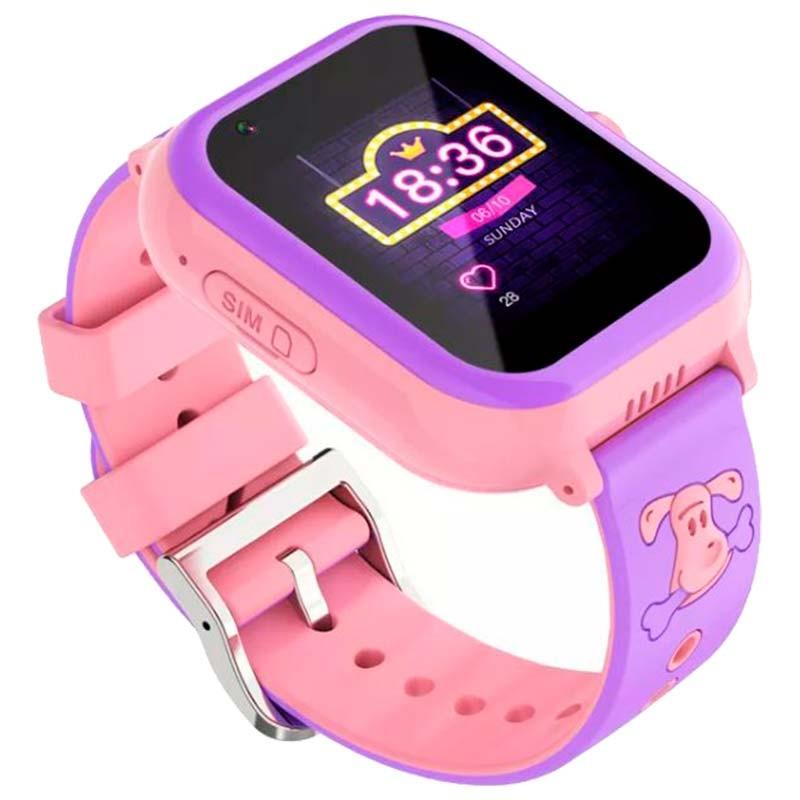 vue latérale de la Smartwatch pour Enfants T29 4G GPS Rose