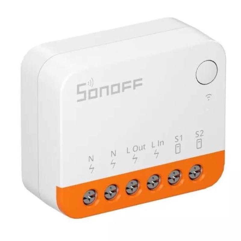 Sonoff Mini R4 Branco - Relé inteligente WiFi - Vista de 45 graus