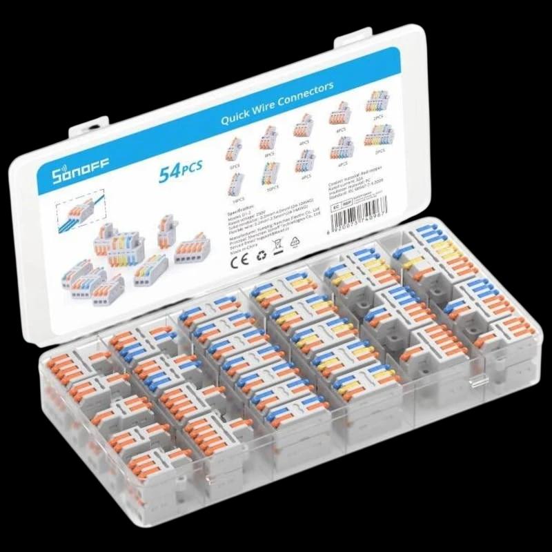 Sonoff D1-2 Gris - Conector para Empalme de Cables 54 Pcs