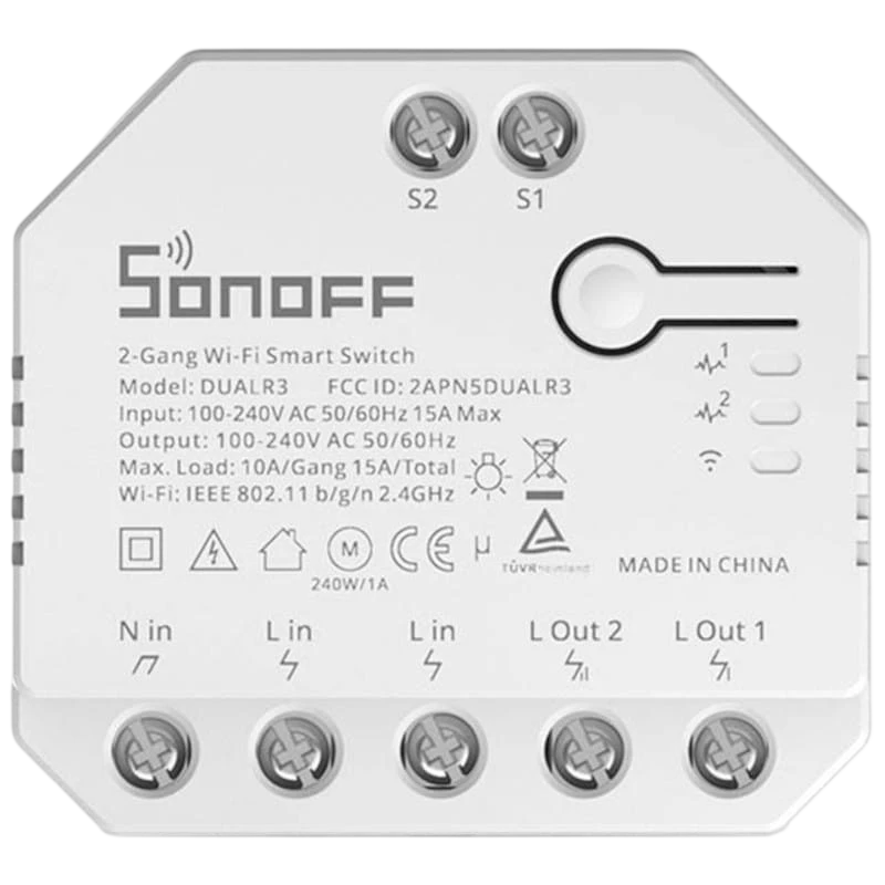 Sonoff Dual R3 Blanco - Switch inteligente WiFi