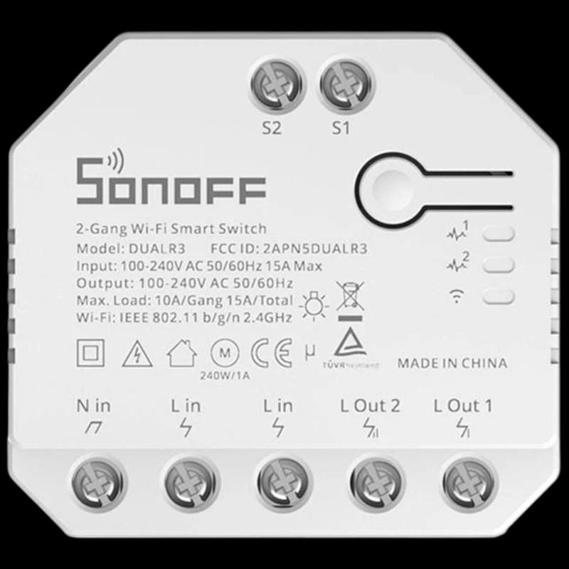 Sonoff Dual R3 Blanc - Commutateur intelligent WiFi