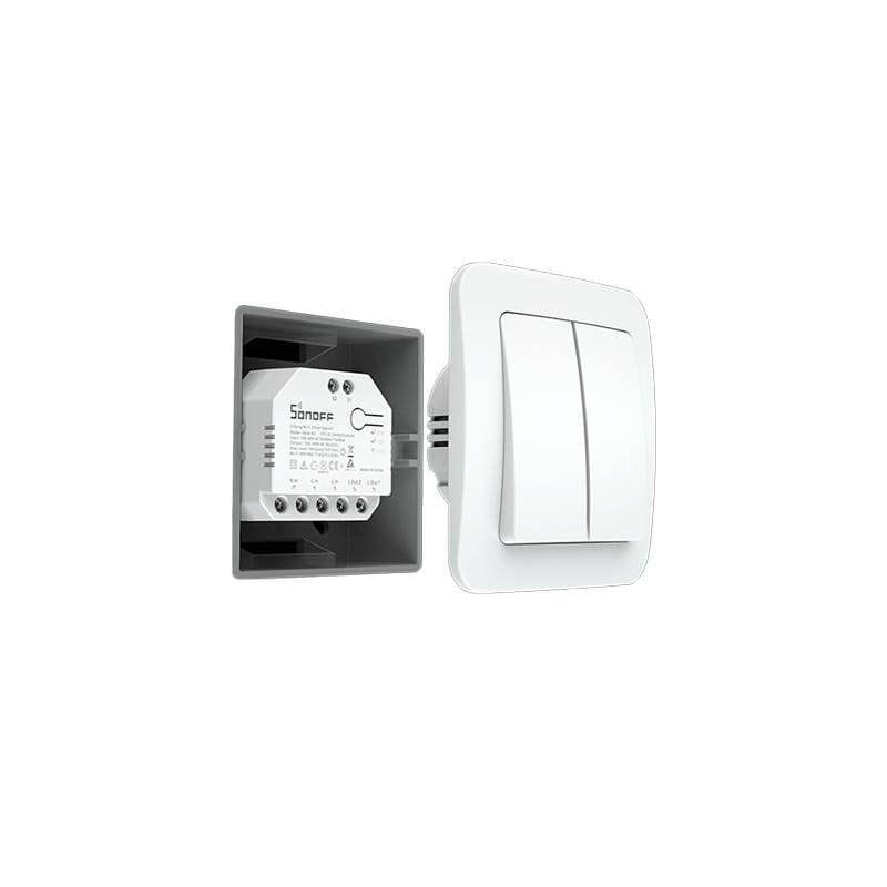 Frontale de Sonoff Dual R3 Blanc - Commutateur intelligent WiFi