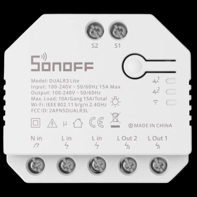 Sonoff Dual R3 Lite Blanc - Commutateur Wi-Fi intelligent