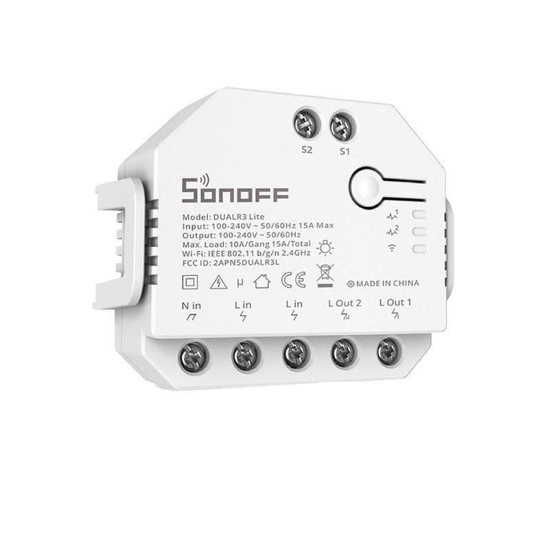 Adaptable Sonoff Dual R3 Lite Blanc - Commutateur Wi-Fi intelligent