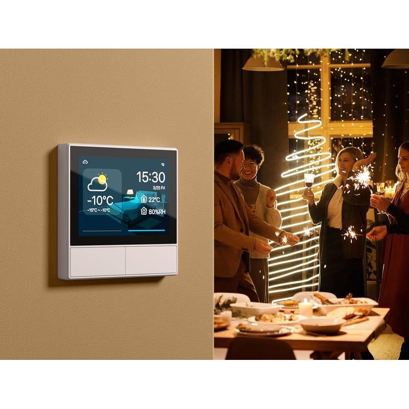 SONOFF NSPanel Blanco - Pantalla Inteligente, Centro De Control, Termostato y Sensor Ambiental Foto real