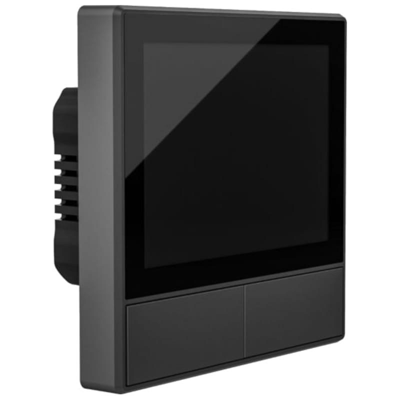 SONOFF NSPanel Negro - Pantalla Inteligente, Centro De Control, Termostato y Sensor Ambiental Vista frontal lado derecho