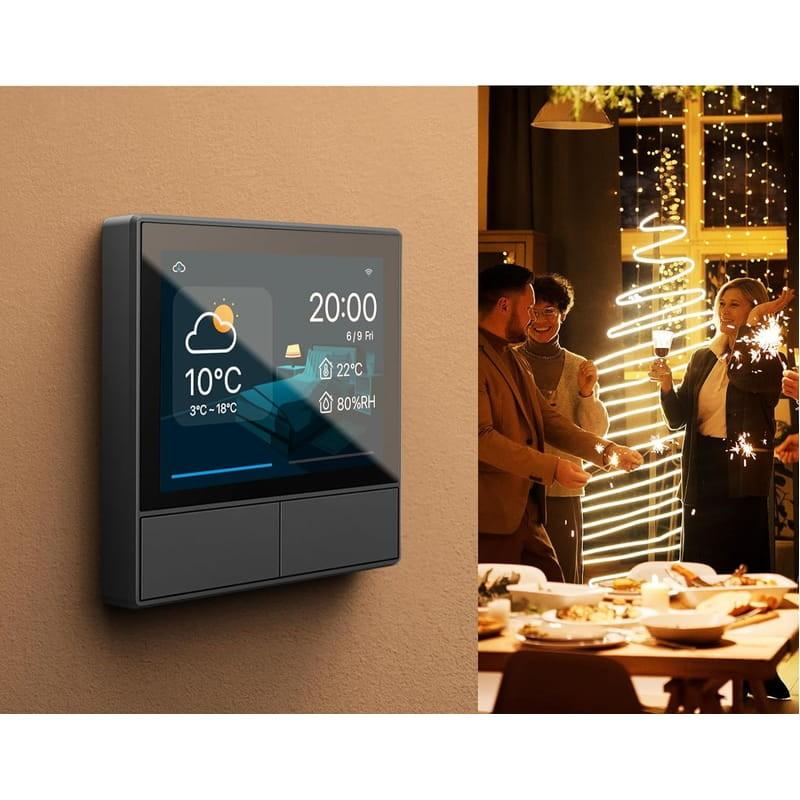 SONOFF NSPanel Negro - Pantalla Inteligente, Centro De Control, Termostato y Sensor Ambiental Foto real