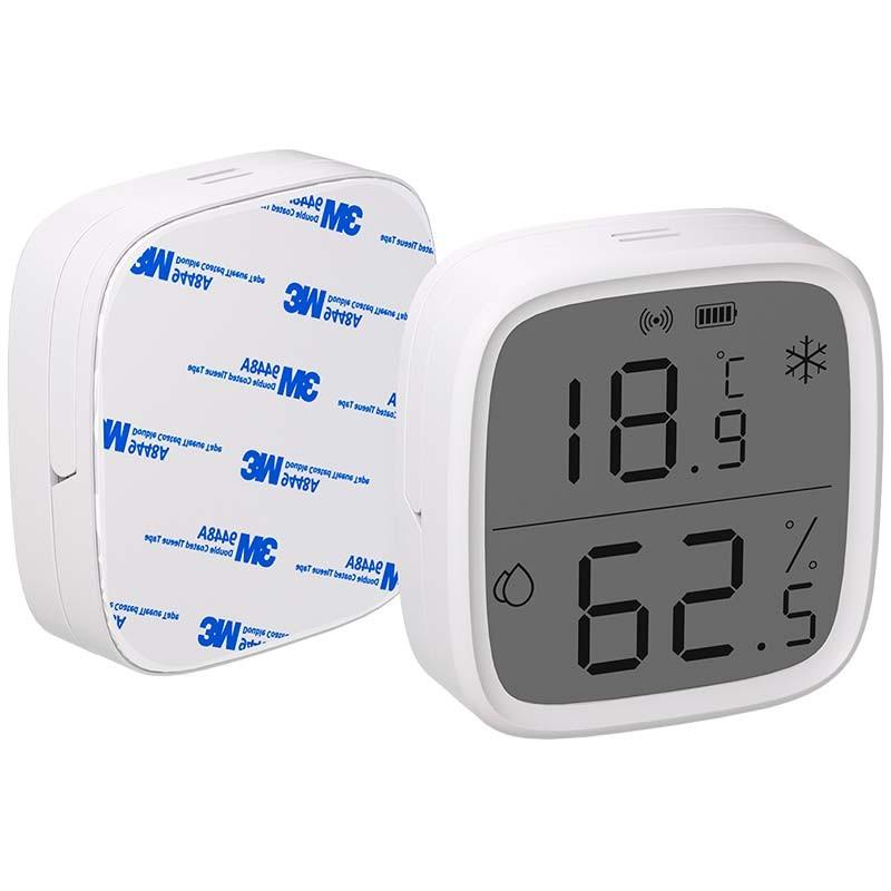 vista frontal e traseira do Sensor de Temperatura e Humidade Sonoff SNZB-02D