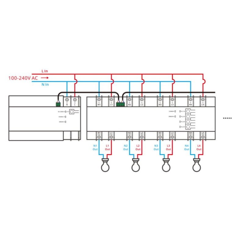 Croquis de instalación del Medidor de Potencia Inteligente Sonoff SPM-Main WiFi