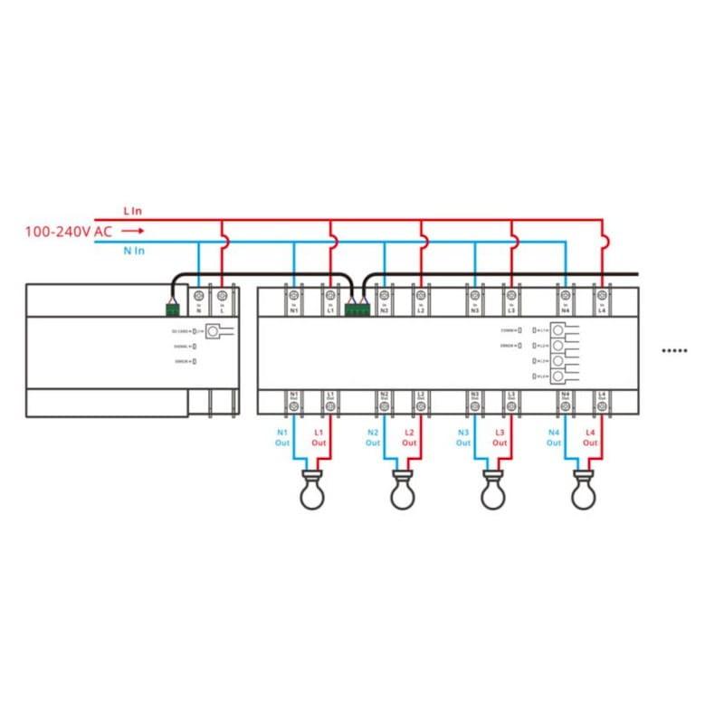 Croquis de instalación del Medidor de Potencia Inteligente Sonoff SPM-Main WiFi