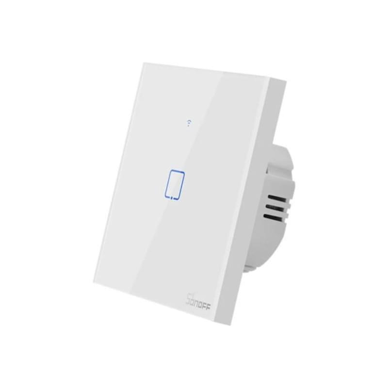 Vue latérale de l'interrupteur tactile intelligent Sonoff T1 1C WiFi + RF 433