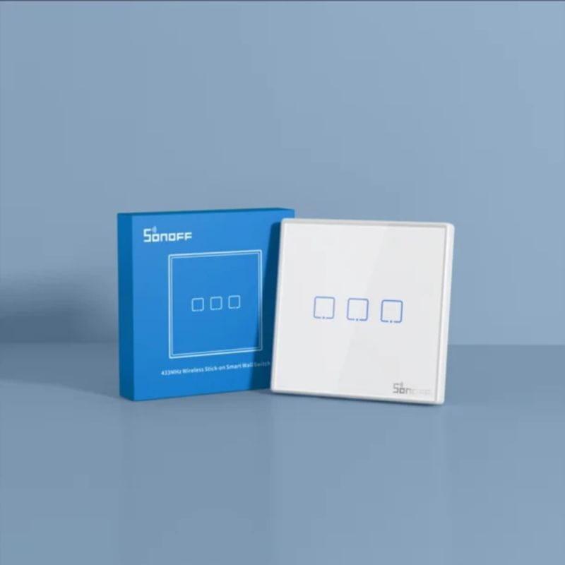 Caja del Interruptor Táctil Inteligente España Sonoff T2 2C WiFi + RF 433