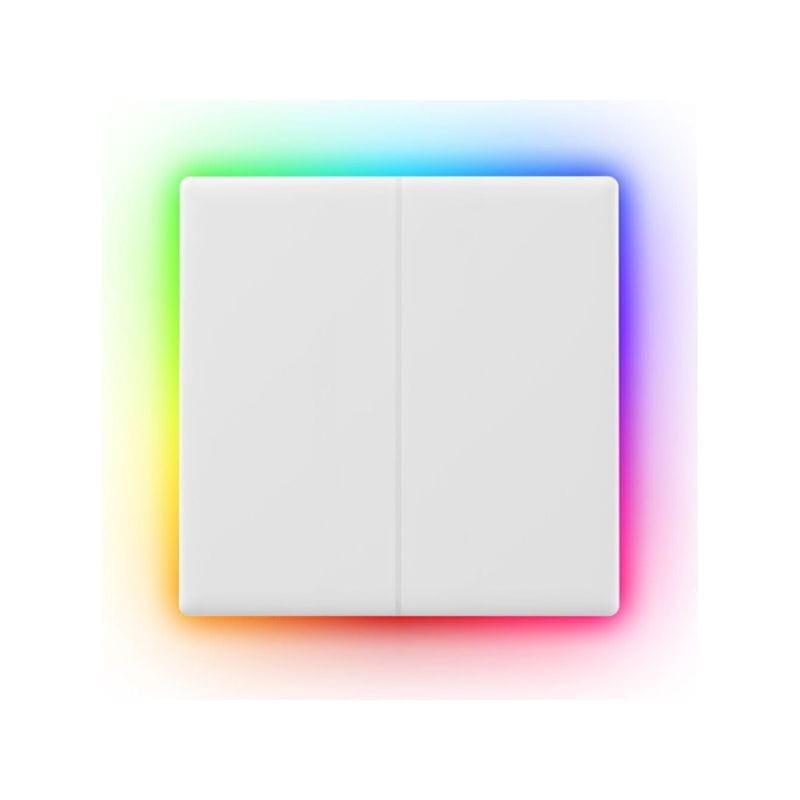 Vista frontal del Interruptor Táctil Inteligente Sonoff T5 2C WiFi retroiluminado