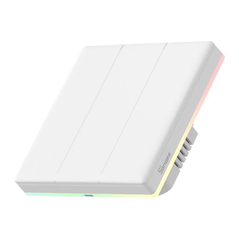 Luces LED de Sonoff TX T5 3C 3 Botones Táctil Blanco - Interruptor inteligente de pared Wi-Fi