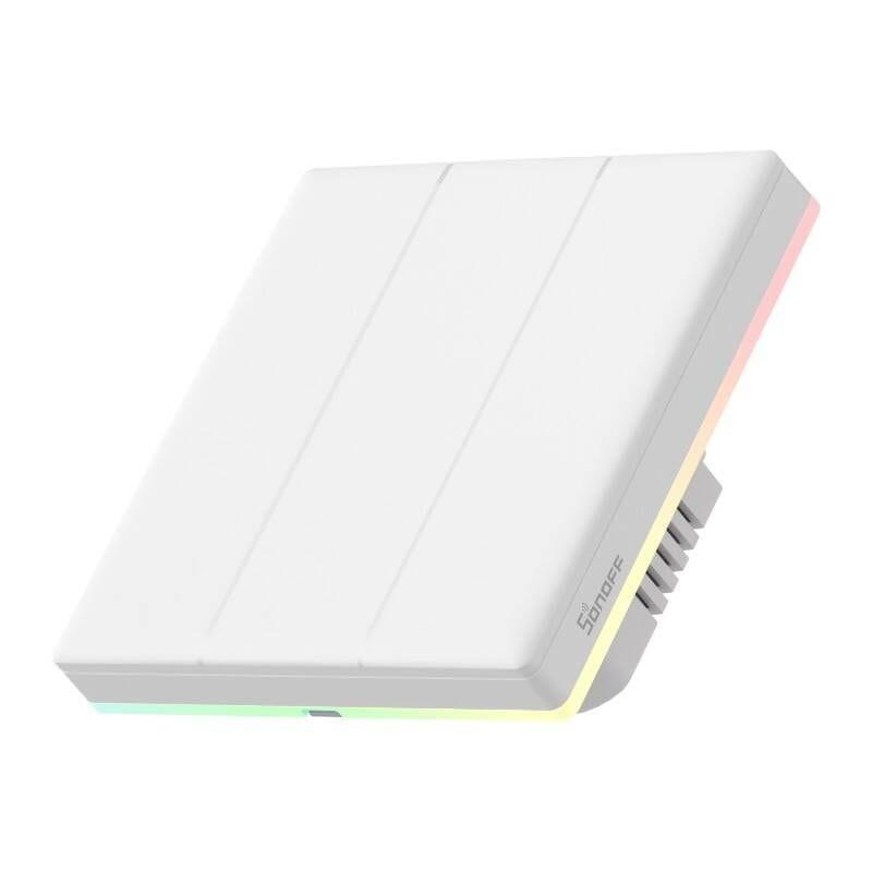 Luces LED de Sonoff TX T5 3C 3 Botones Táctil Blanco - Interruptor inteligente de pared Wi-Fi