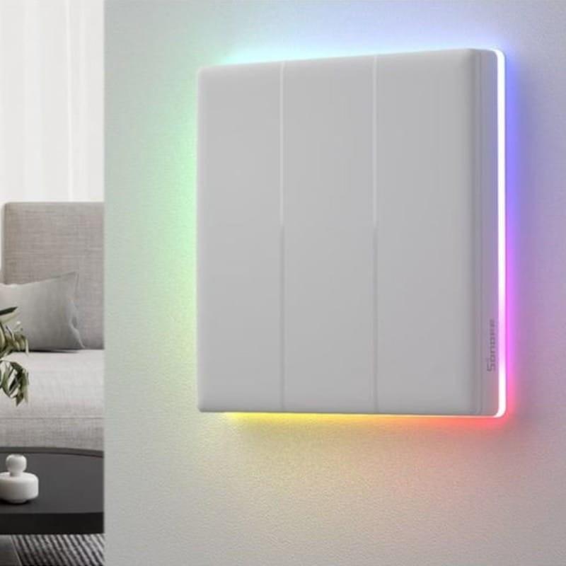 Blanco de Sonoff TX T5 3C 3 Botones Táctil Blanco - Interruptor inteligente de pared Wi-Fi