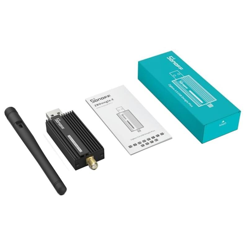 contenido del embalaje del Sonoff ZBDongle-E Zigbee 3.0 USB Dongle Plus V2