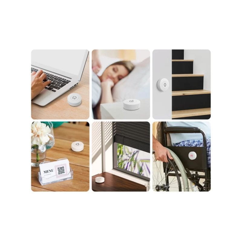 Múltiples aplicaciones del del Interruptor inalámbrico redondo Sonoff SNZB-01