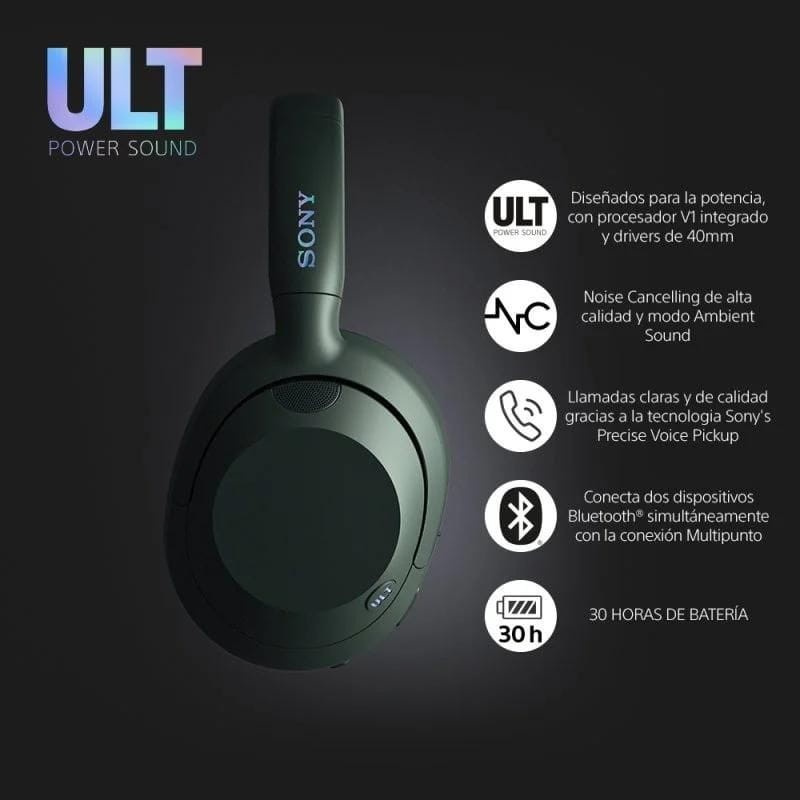 Sony ULT WEAR ANC Forest Grey - Ligações para auscultadores Bluetooth