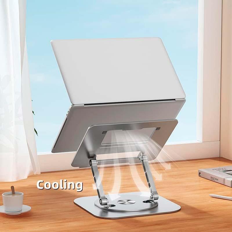 Soporte Giratorio LS928 para Tablet y Ordenador Portátil de Aluminio Plata - refrigeración