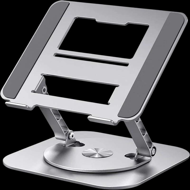 Soporte Giratorio LS928 para Tablet y Ordenador Portátil de Aluminio Plata