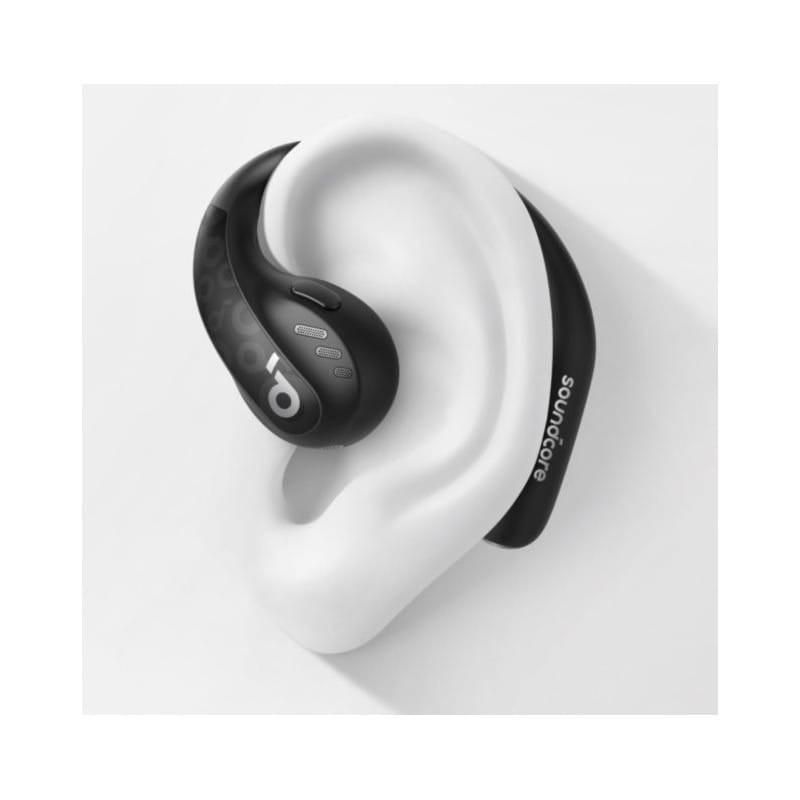 Vista frontal dos Auscultadores Bluetooth Soundcore AeroFit Pro Pretos