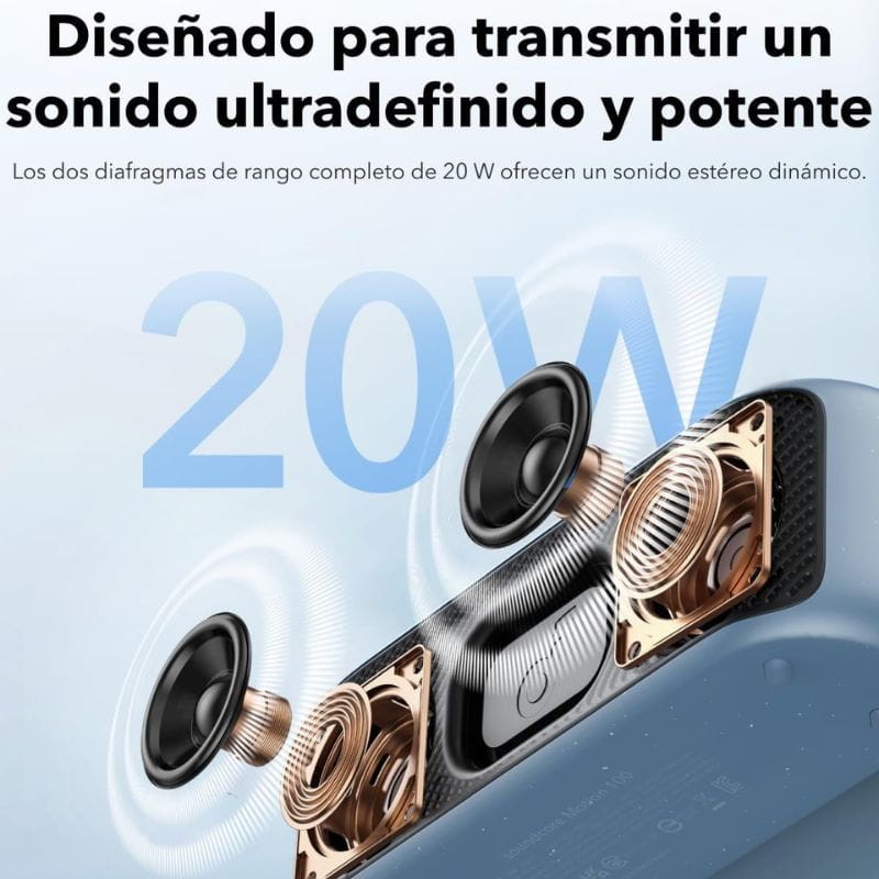 Soundcore Motion 100 20W Azul - Altavoz inalámbrico potente