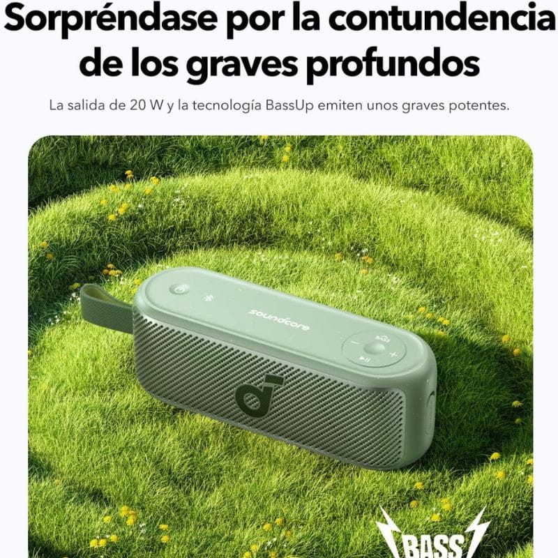 Soundcore Motion 100 20W Azul - Altavoz inalámbrico con graves profundos