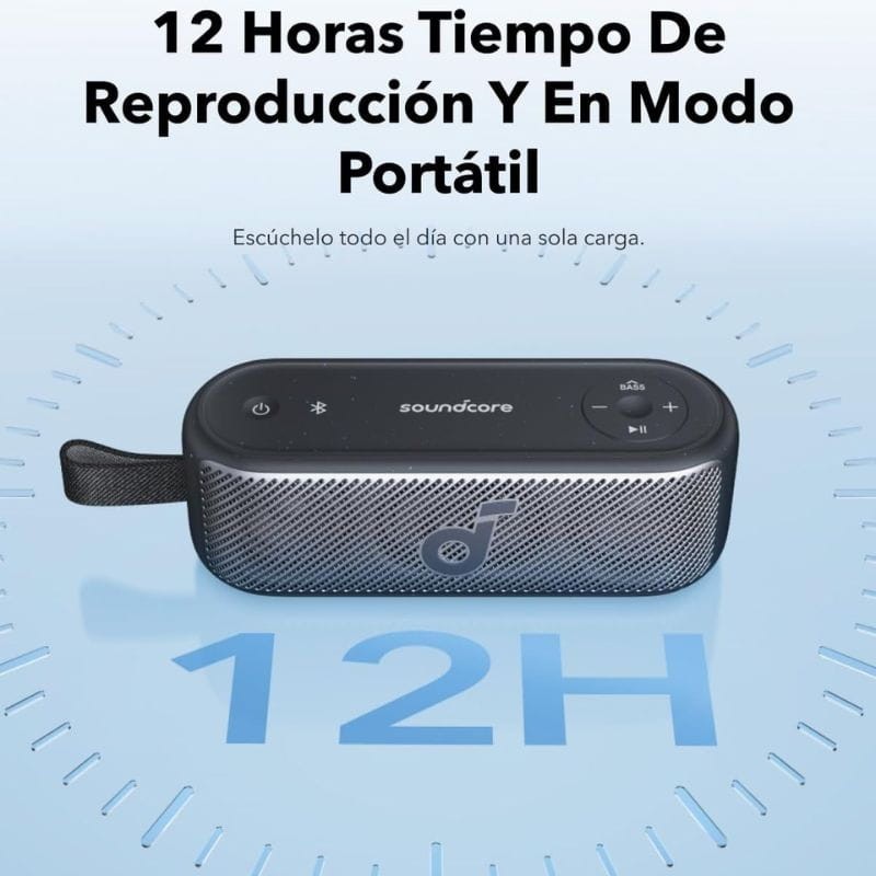 Soundcore Motion 100 20W Negro - Altavoz inalámbrico hasta 12 horas de reproducción