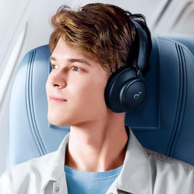 lateral derecho de los Auriculares Inalámbricos Soundcore Space Q45 azules