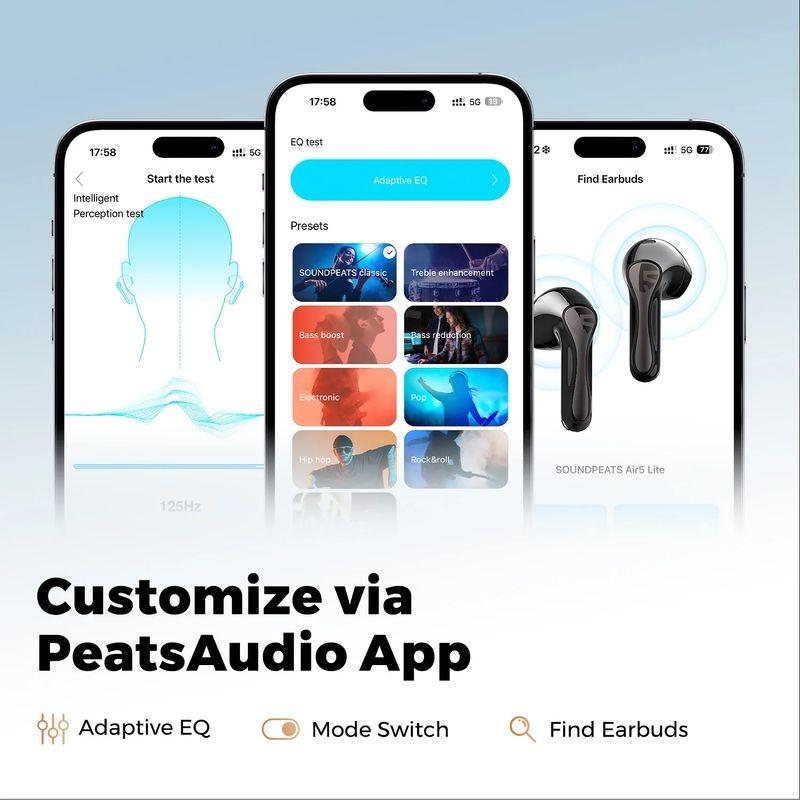 APP  de SoundPeats Air5 Lite Noir - Ecouteurs Bluetooth