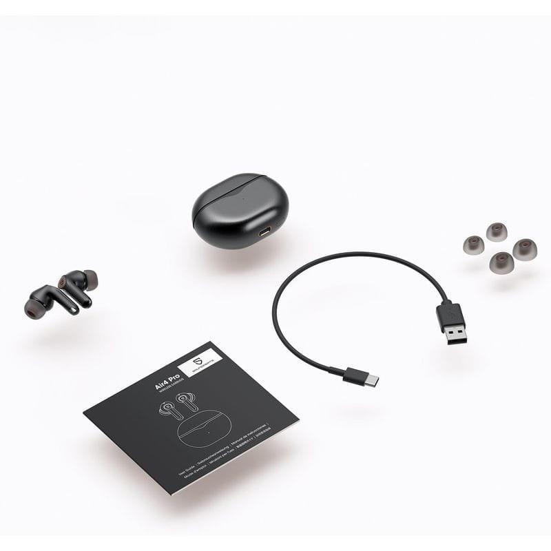 Conteúdo de SoundPEATS Air 4 Pro ANC Preto - Auscultadores Bluetooth