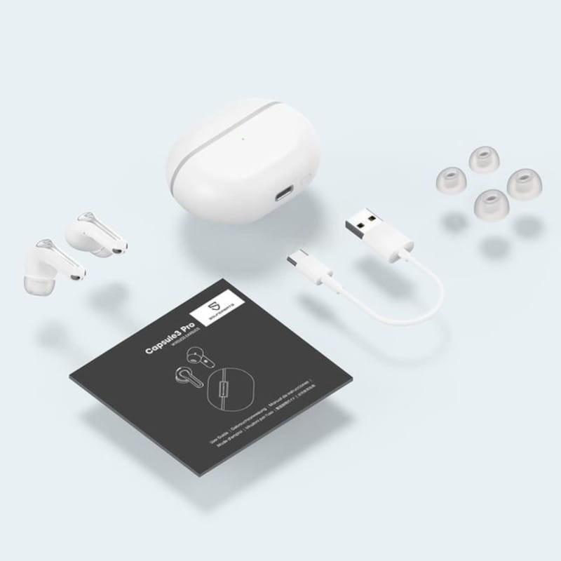 SoundPEATS Capsule3 Pro TWS Branco - Auriculares Bluetooth - Conteúdo