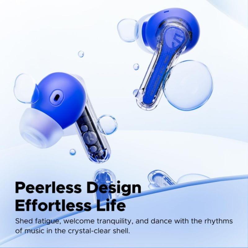 Auscultadores SoundPEATS Clear Azul com design ergonómico