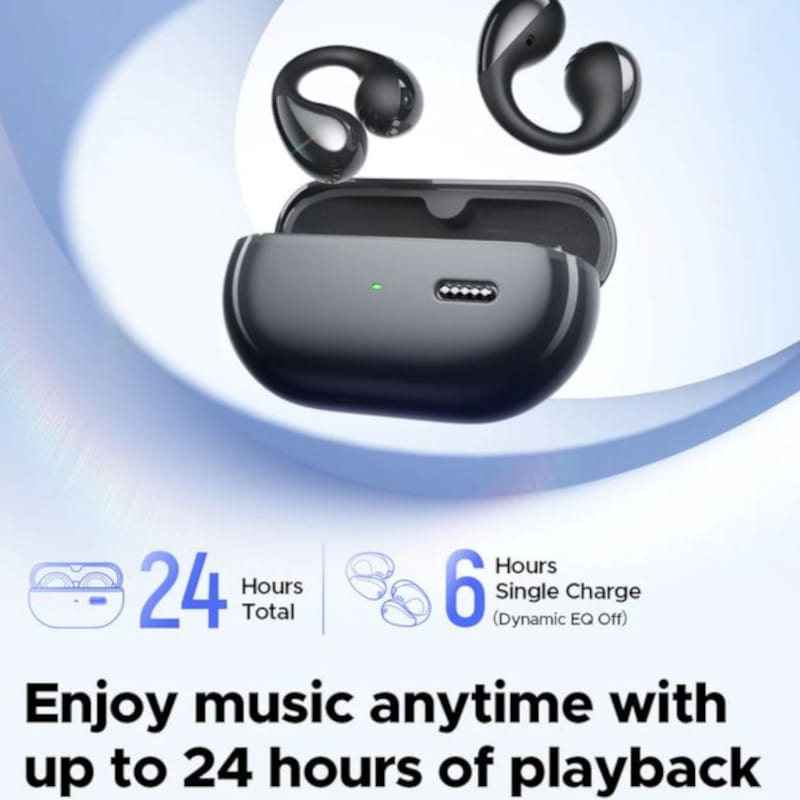 SoundPeats PearlClip Pro Hi-Res Audio LDAC Roxo com estojo compacto, fones clip em formato ergonômico, LED indicador e acabamento roxo elegante