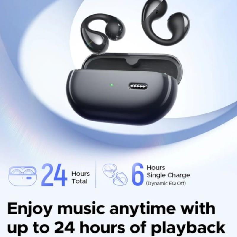 SoundPeats PearlClip Pro Hi-Res Audio LDAC Roxo com estojo compacto, fones clip em formato ergonômico, LED indicador e acabamento roxo elegante