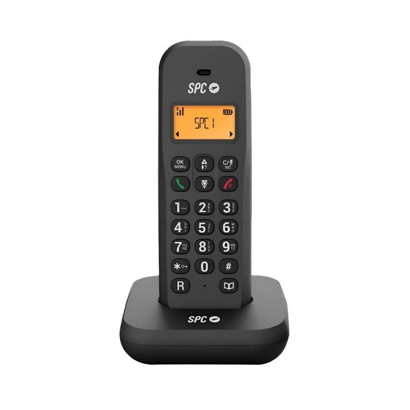 Vista frontal del Teléfono inalámbrico SPC KEOPS 7334 Negro