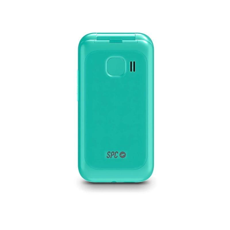 Vue arrière avant du Téléphone Mobile SPC WILD 4G Vert avec détail du bouton SOS