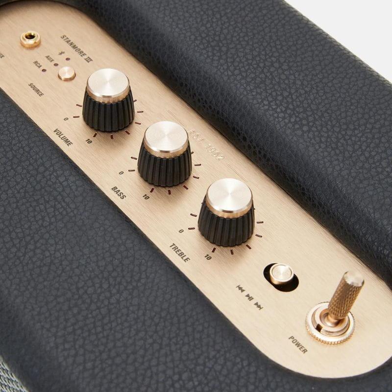 Marshall Stanmore III Altavoz Bluetooth Negro detalle de los botones