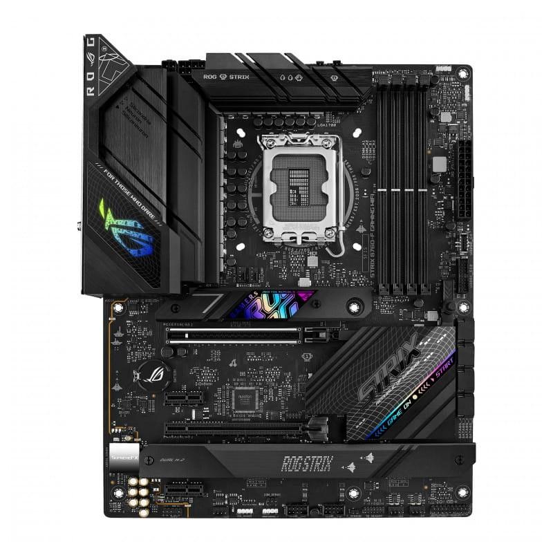ASUS ROG STRIX B760-F LGA 1700 ATX Ethernet LAN 2.5 Gigabit WiFi - Vista frontal da placa-mãe