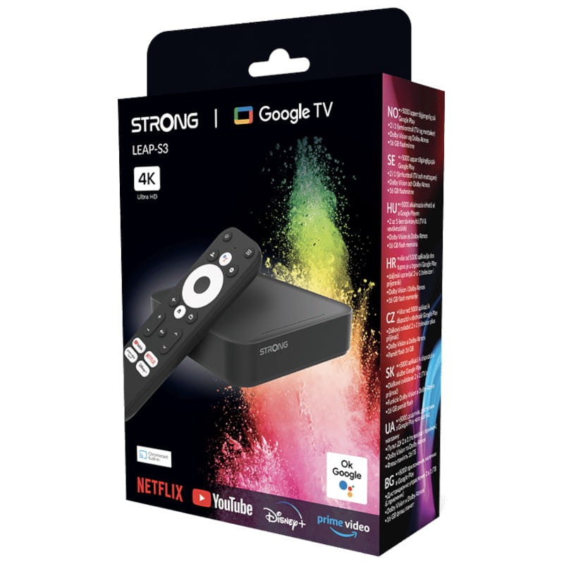 Boîte de Strong LEAP S3 4K 16 GB Noir - Android TV