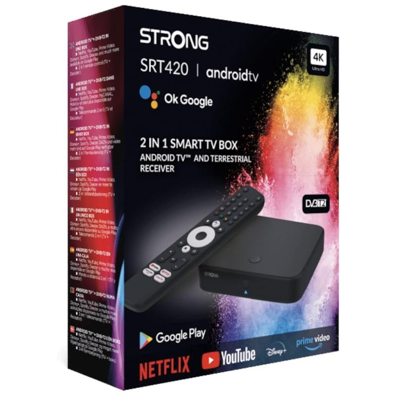 Caixa de Strong SRT 420 4K 2GB/8GB Preto - Android TV com TDT