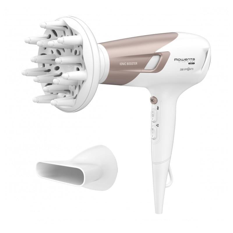 Rowenta Studio Dry CV5830 2300 W Bege, Branco - Secador de cabelo com difusor e concentrador