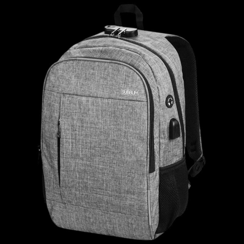 Subblim Urban Lock System 16 Gris - Sac à dos pour ordinateur portable