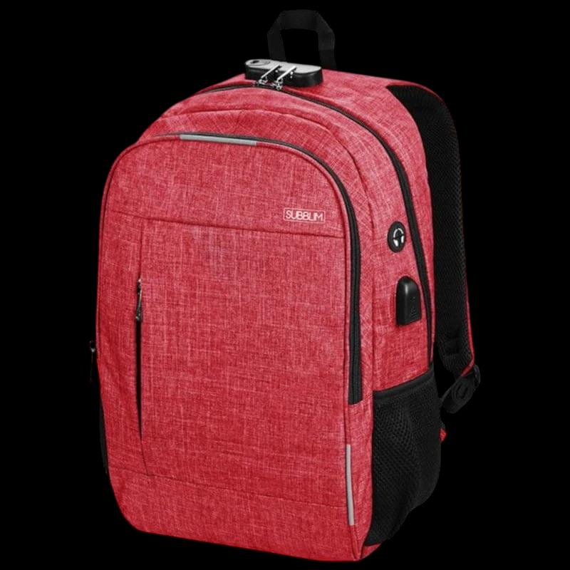 Subblim Urban Lock System 16 Rojo - Mochila para Portátil