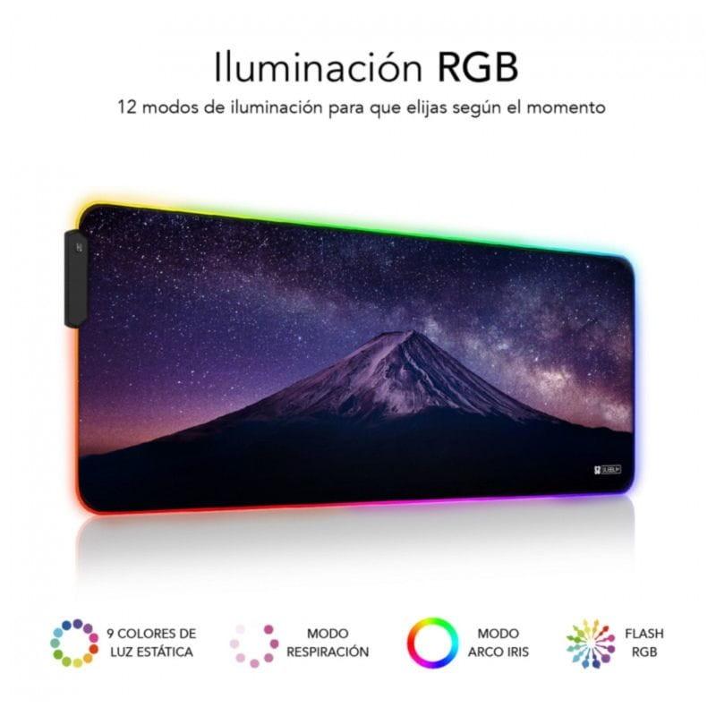 Detalhe dos modos do Tapete Subblim XL LED RGB Montanha