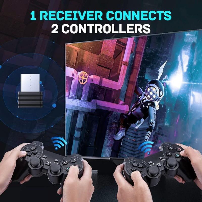 Dois controladores de Super Console X2 Pro 2GB/8GB Triple OS + Cartão de 64GB - Consola Retro