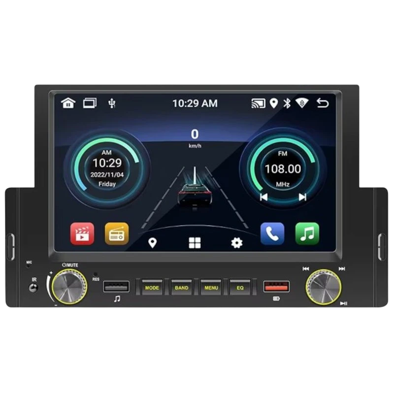 Autorradio 1 DIN SWM 170-J 2GB/64GB GPS Carplay/Android Auto Negro