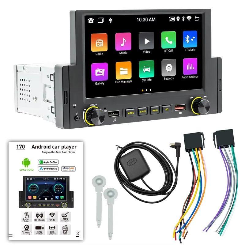 Contenido de la caja de Autorradio 1 DIN SWM 170-J 2GB/64GB GPS Carplay/Android Auto Negro
